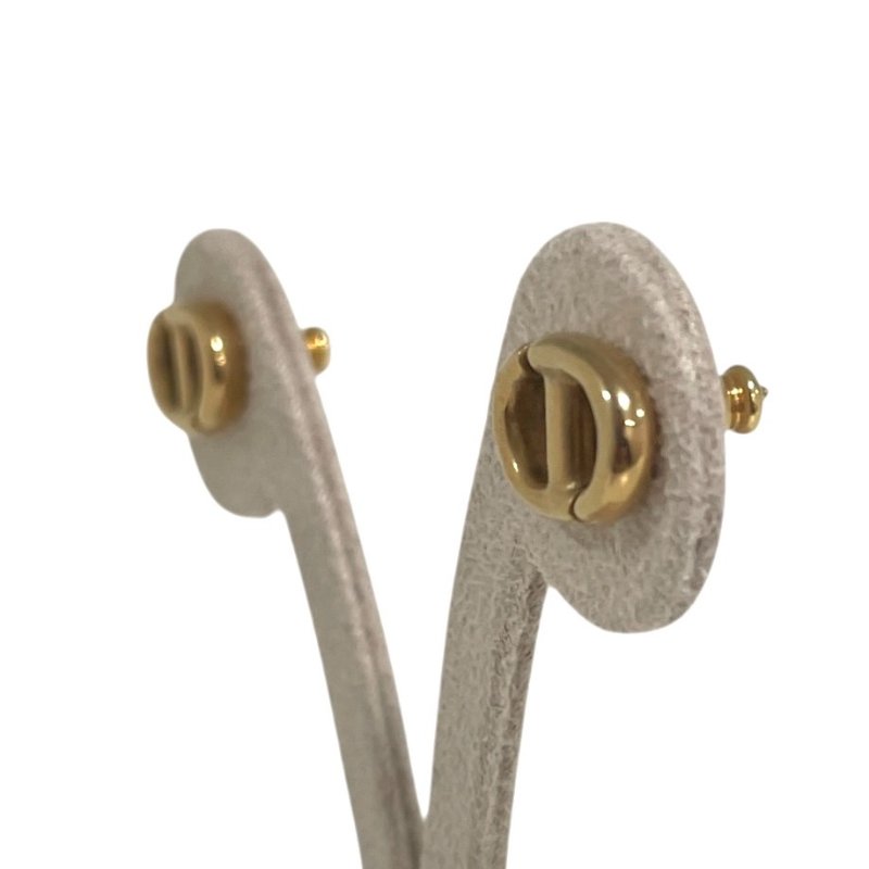 DIOR 迪奧 CD造型耳環 合金 金色-3