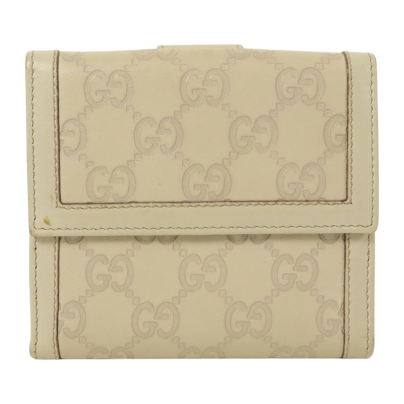 GUCCI 牛皮皮革Wallet金扣錢包-1