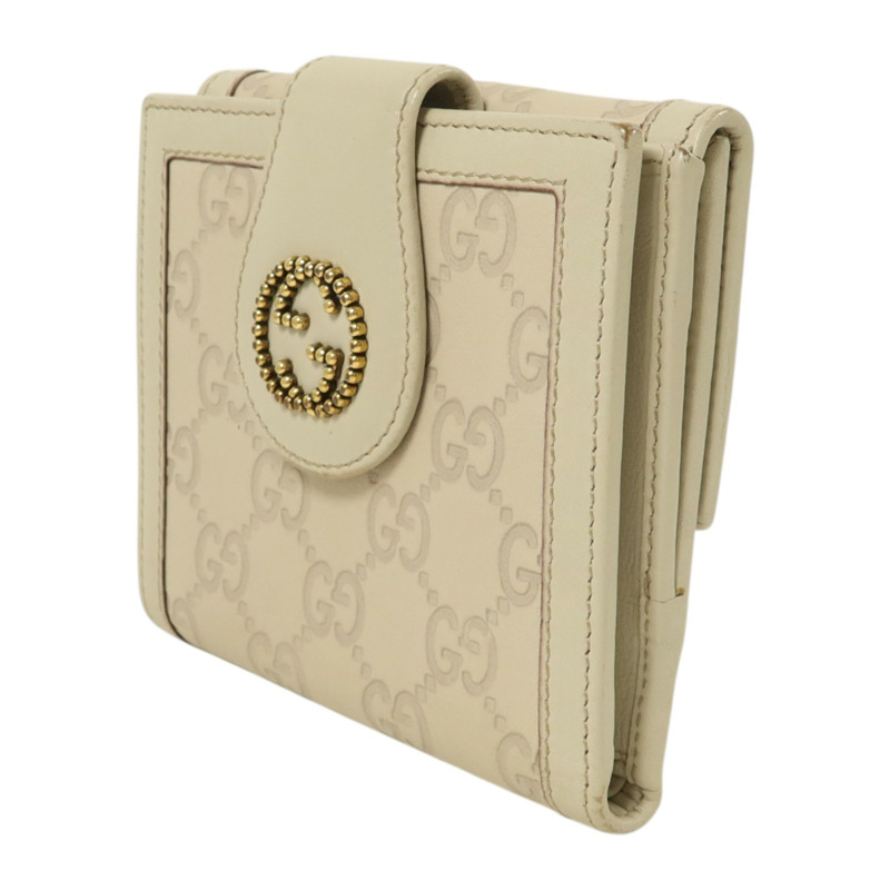 GUCCI 牛皮皮革Wallet金扣錢包-2