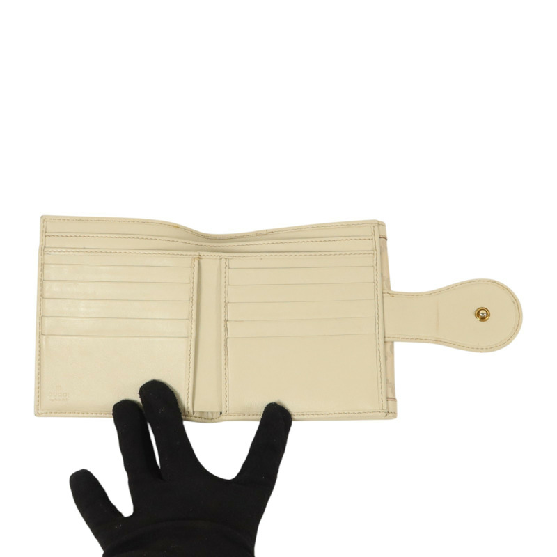 GUCCI 牛皮皮革Wallet金扣錢包-5