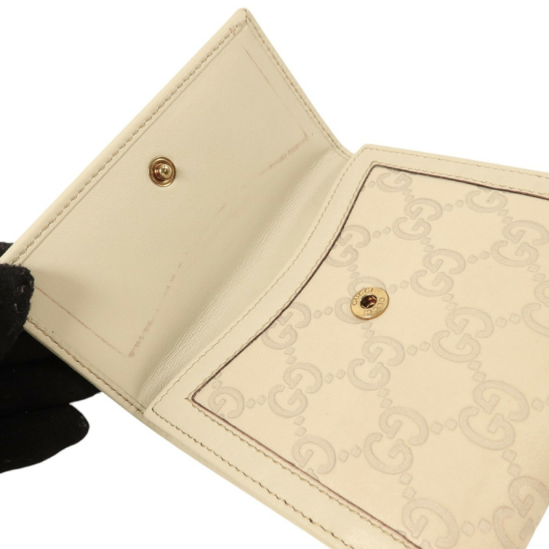 GUCCI 牛皮皮革Wallet金扣錢包-16