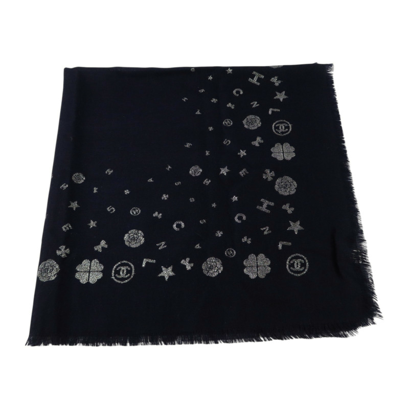 CHANEL 絲質/羊絨/嫘縈Scarf圍巾-1