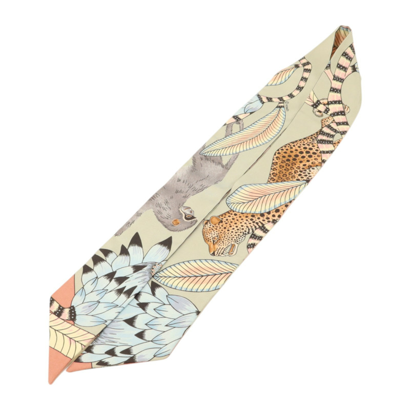 HERMES 絲質Twilly絲巾-3