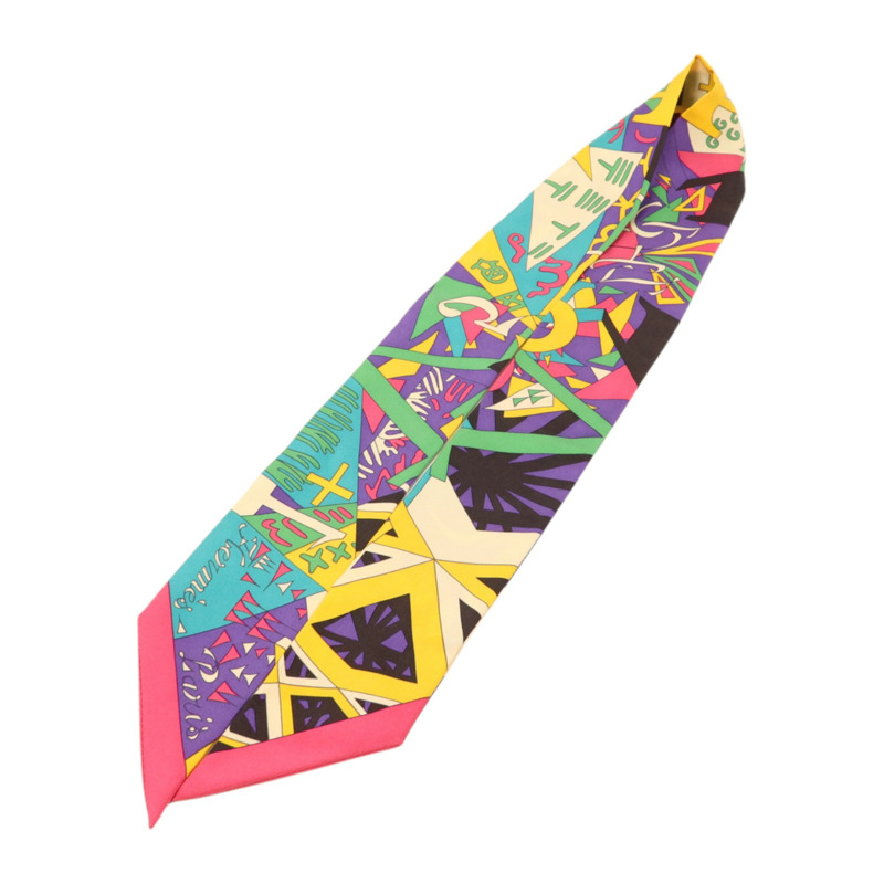 HERMES 絲質Twilly絲巾-2