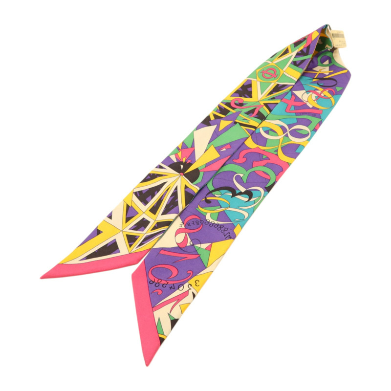 HERMES 絲質Twilly絲巾-3