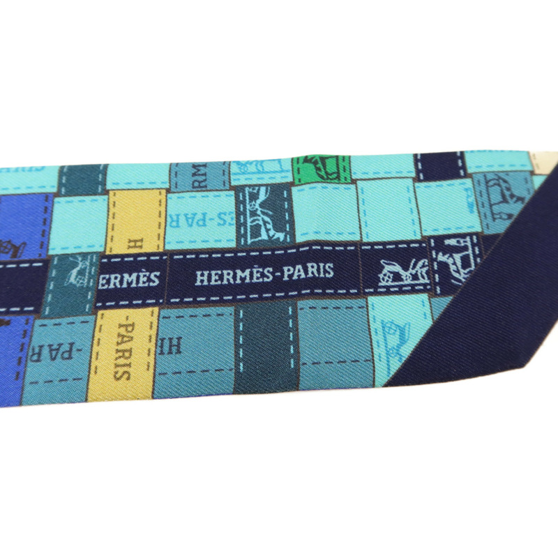 HERMES 絲質Twilly絲巾-4