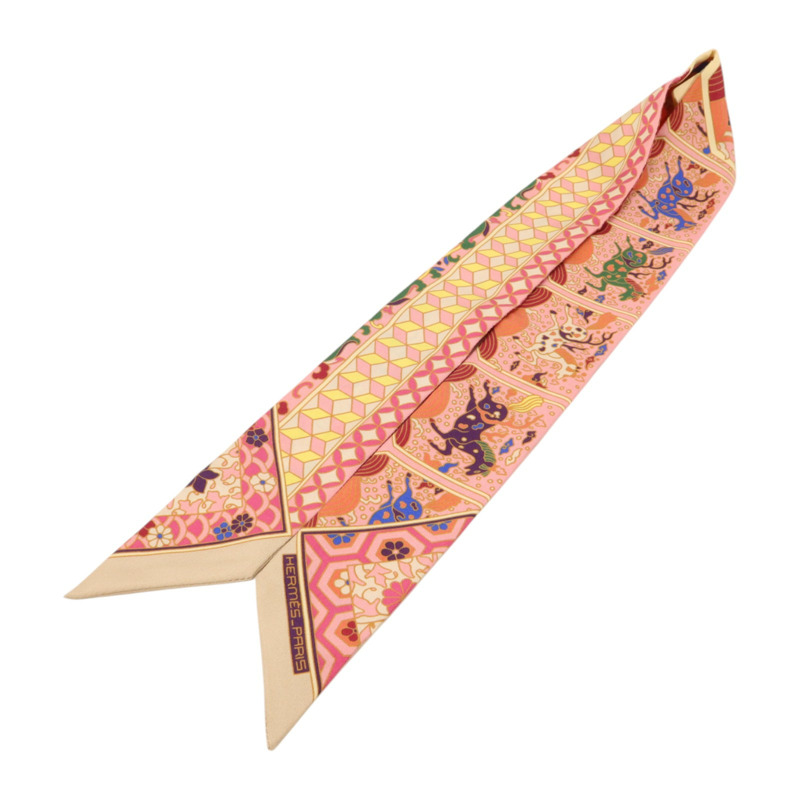 HERMES 絲質Twilly絲巾-2