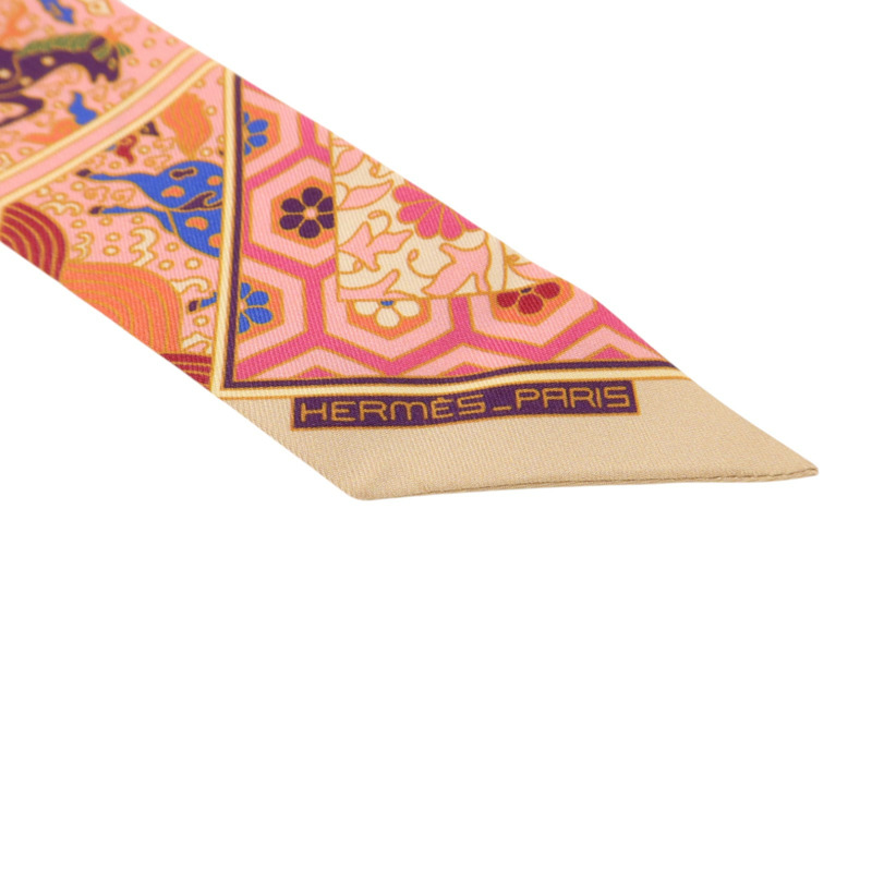 HERMES 絲質Twilly絲巾-4