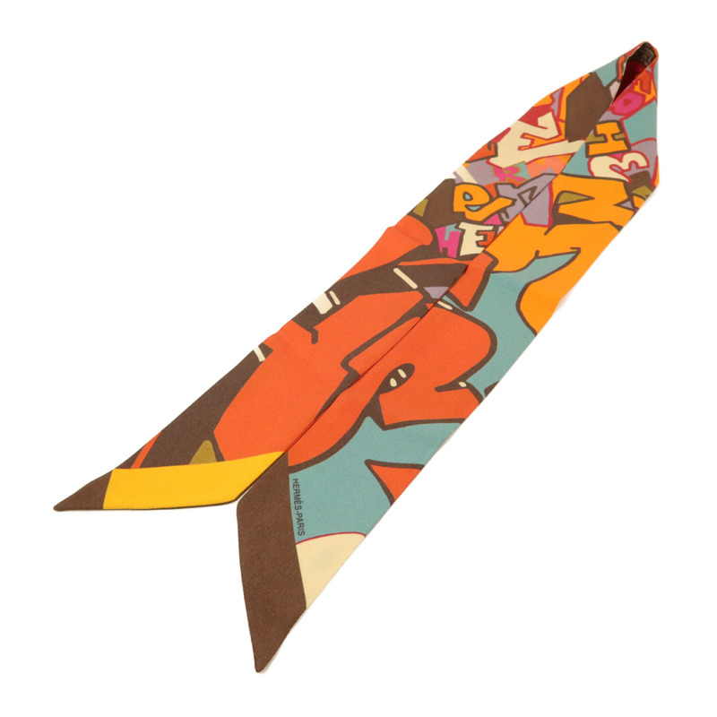 HERMES 絲質Twilly絲巾-2