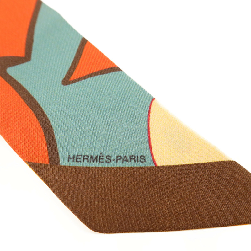 HERMES 絲質Twilly絲巾-4