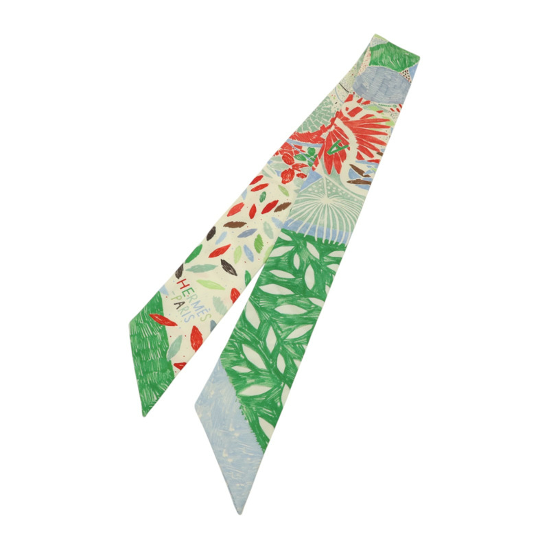 HERMES 絲質Twilly絲巾-1