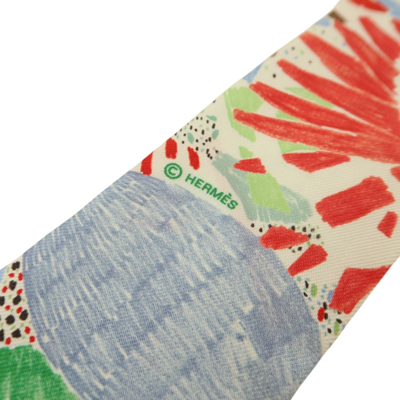 HERMES 絲質Twilly絲巾-5