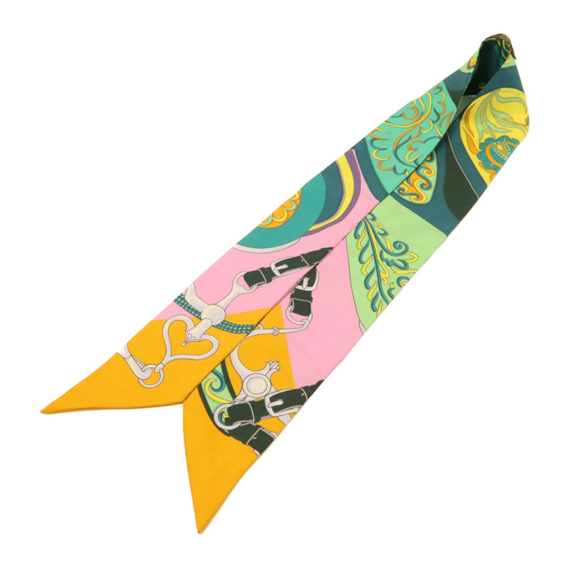 HERMES 絲質Twilly絲巾-3
