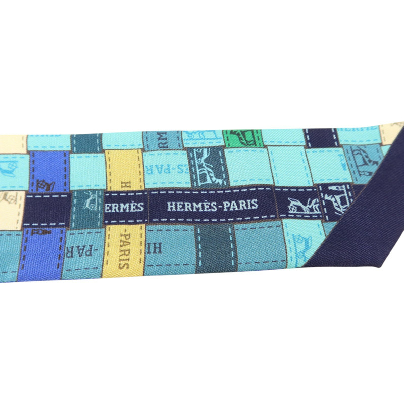 HERMES 絲質Twilly絲巾-4