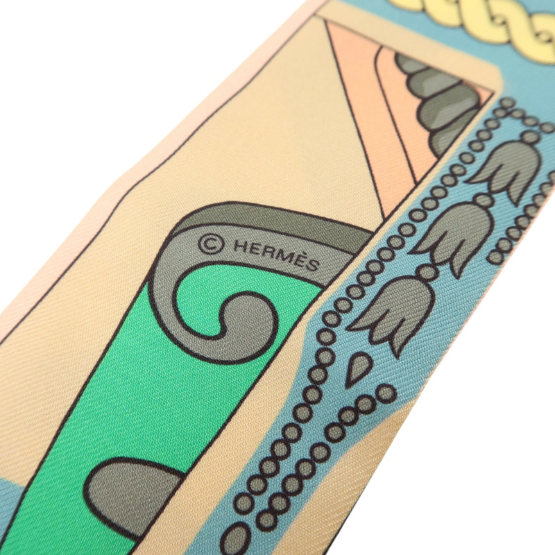 HERMES 絲質Twilly絲巾-4