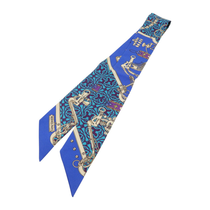HERMES 絲質Twilly絲巾-1