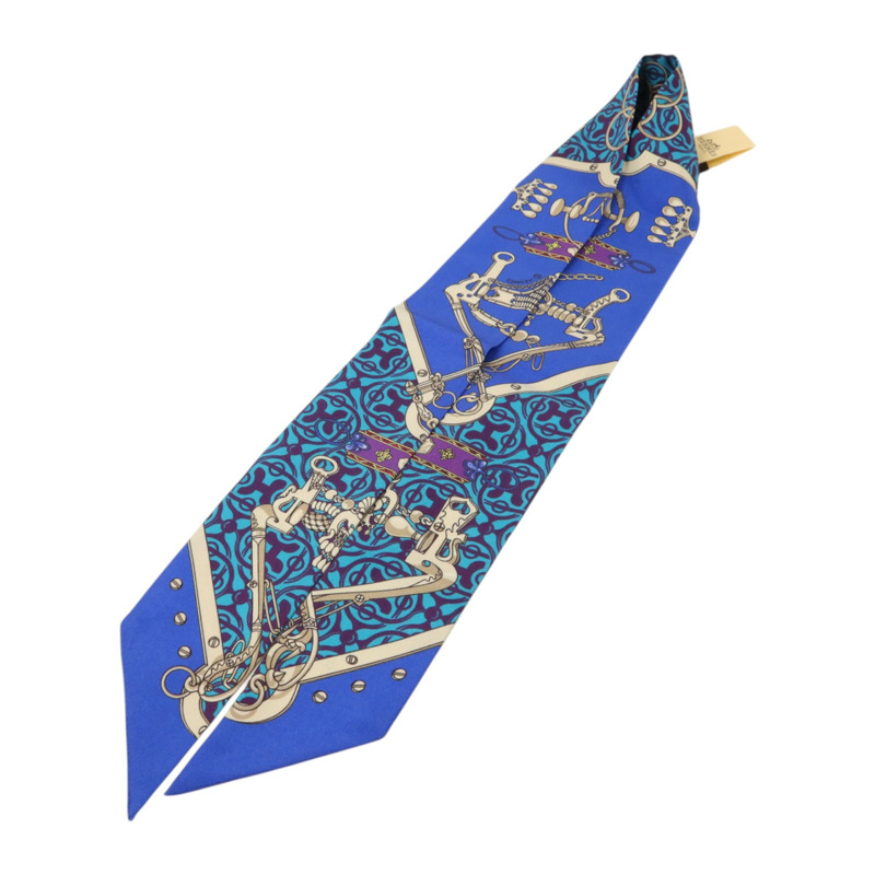 HERMES 絲質Twilly絲巾-3