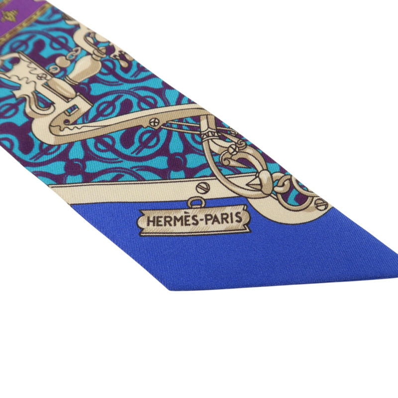 HERMES 絲質Twilly絲巾-4