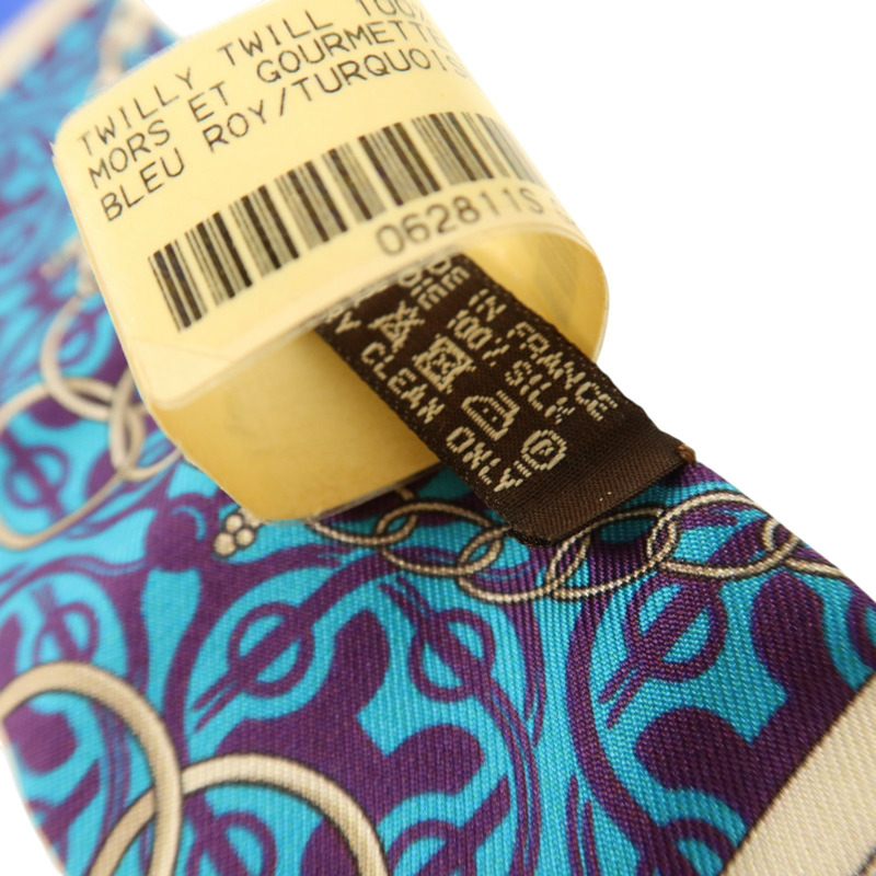 HERMES 絲質Twilly絲巾-6
