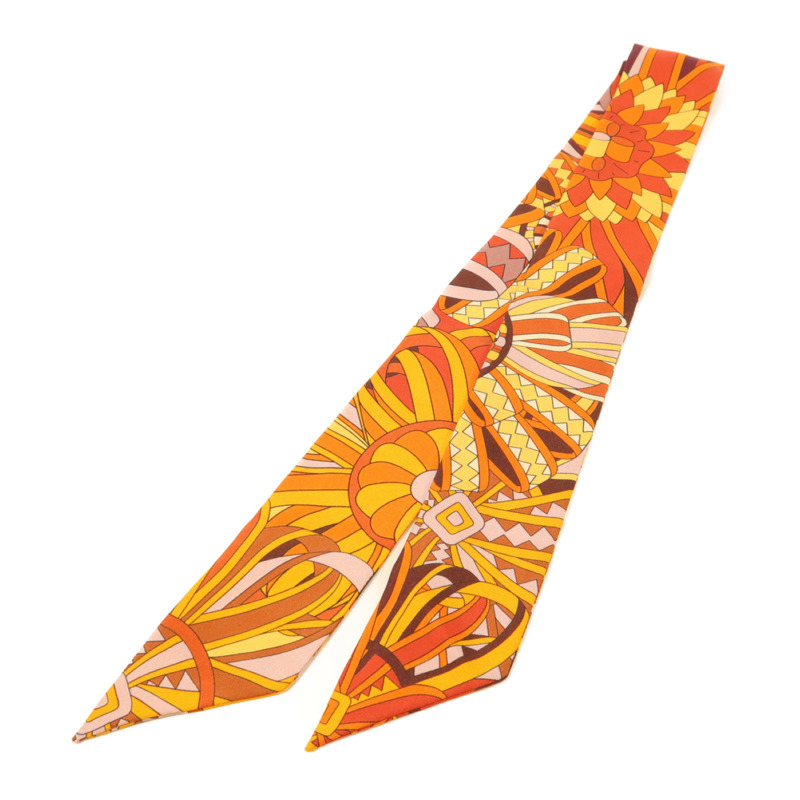 HERMES 絲質Twilly絲巾-1