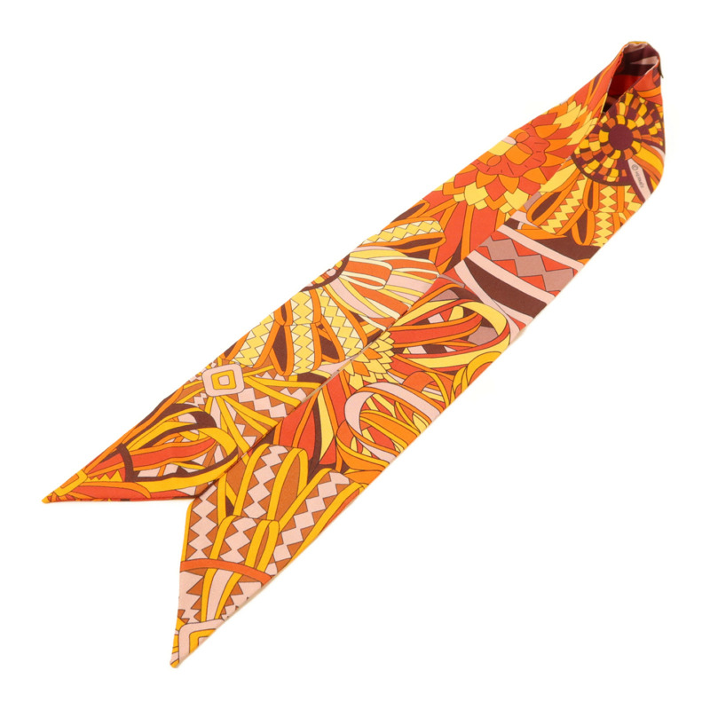 HERMES 絲質Twilly絲巾-3