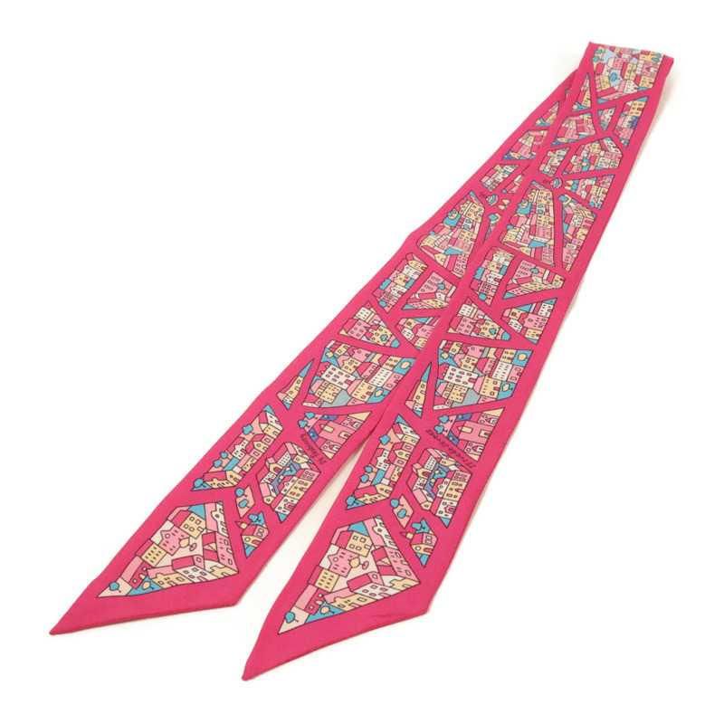 HERMES 絲質Twilly絲巾-1