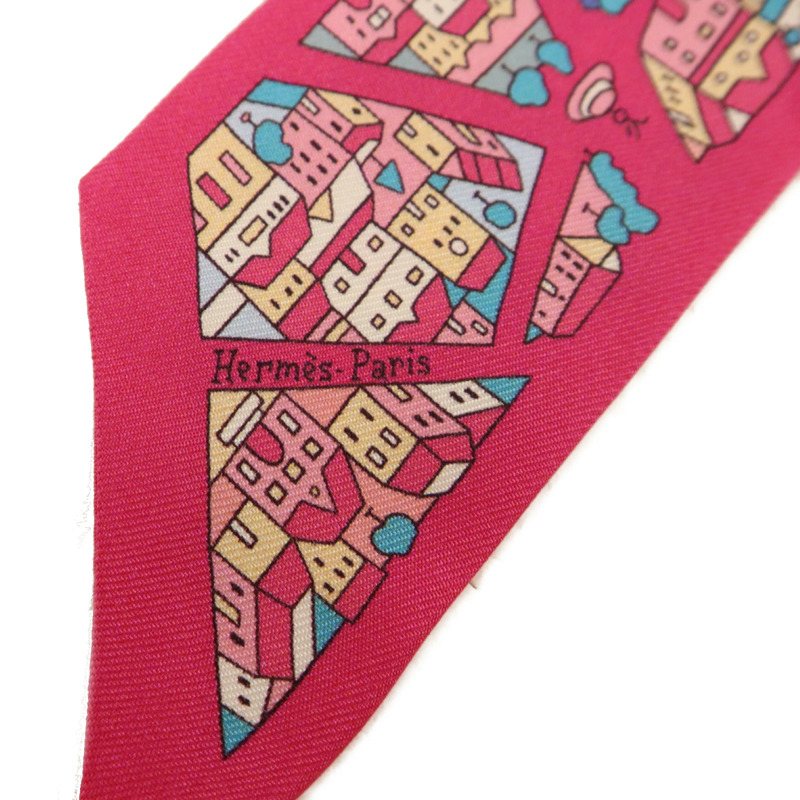 HERMES 絲質Twilly絲巾-4