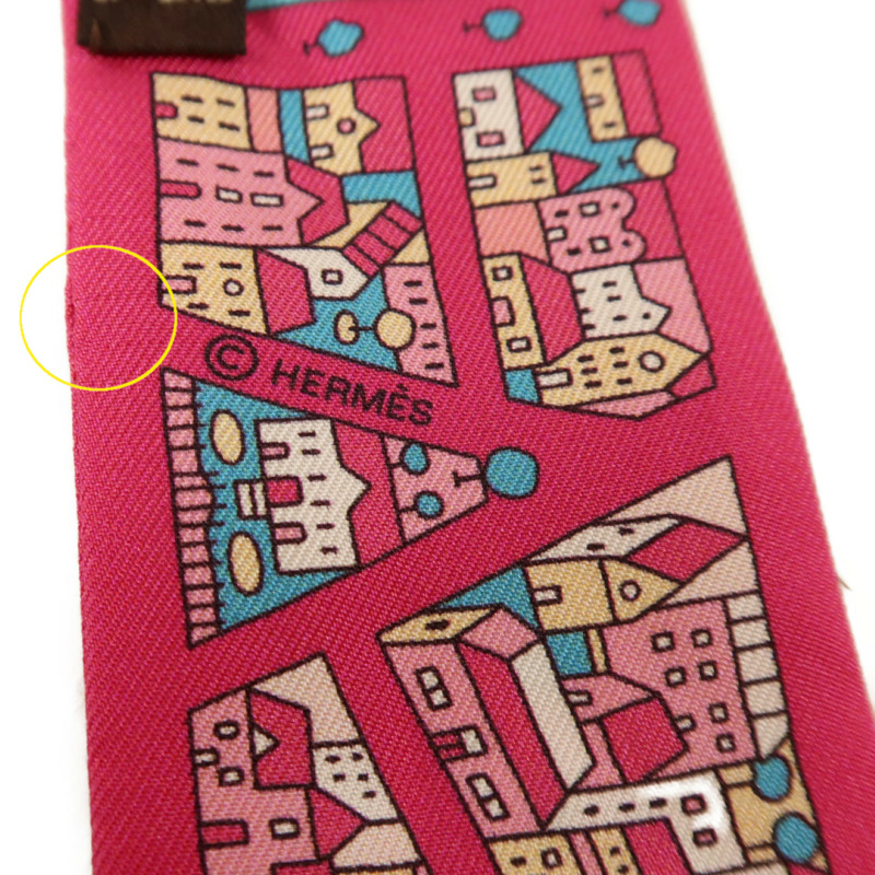 HERMES 絲質Twilly絲巾-7