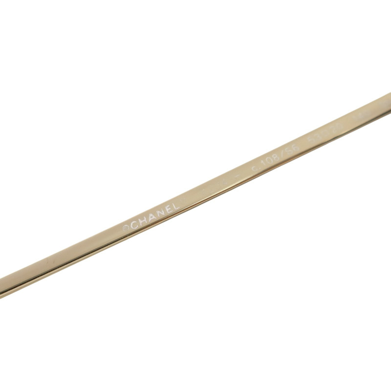 CHANEL 金屬/PVC Pearl Round Sunglasses太陽眼鏡-7