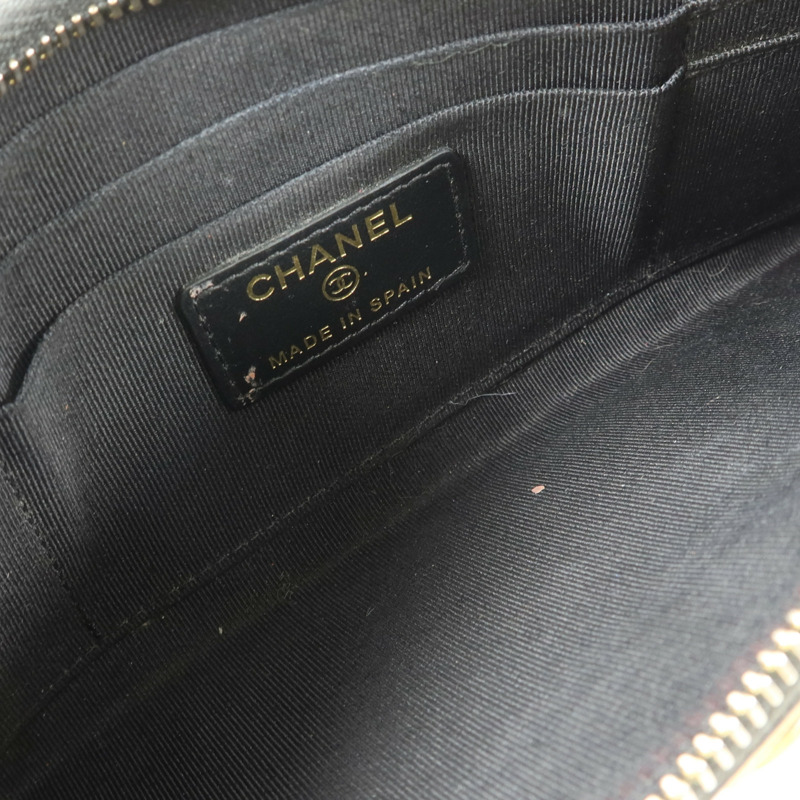 CHANEL 羊皮皮革Boy Chanel Zipper Long Wallet金扣長錢包-6