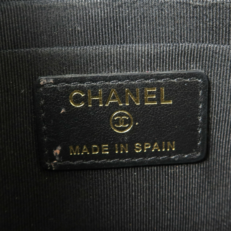 CHANEL 羊皮皮革Boy Chanel Zipper Long Wallet金扣長錢包-7