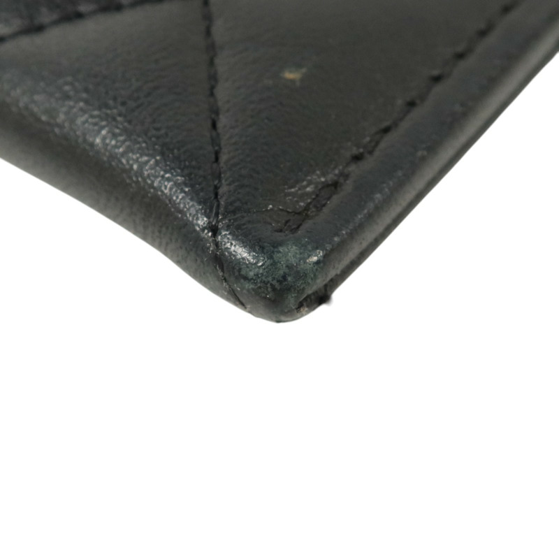 CHANEL 羊皮皮革Boy Chanel Zipper Long Wallet金扣長錢包-11