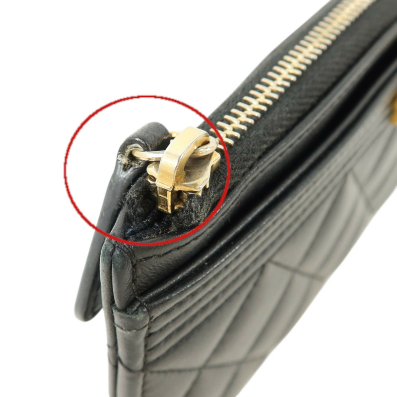 CHANEL 羊皮皮革Boy Chanel Zipper Long Wallet金扣長錢包-17