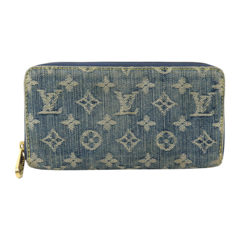 LOUIS VUITTON Monogram Denim Zippy Wallet金扣長錢包