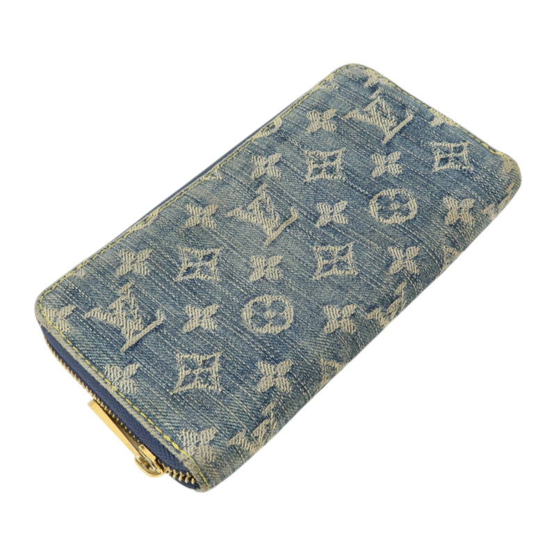LOUIS VUITTON Monogram Denim Zippy Wallet金扣長錢包-3