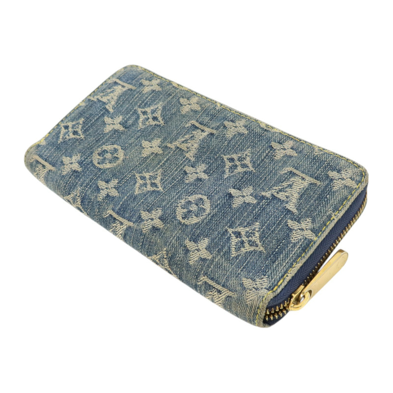 LOUIS VUITTON Monogram Denim Zippy Wallet金扣長錢包-4