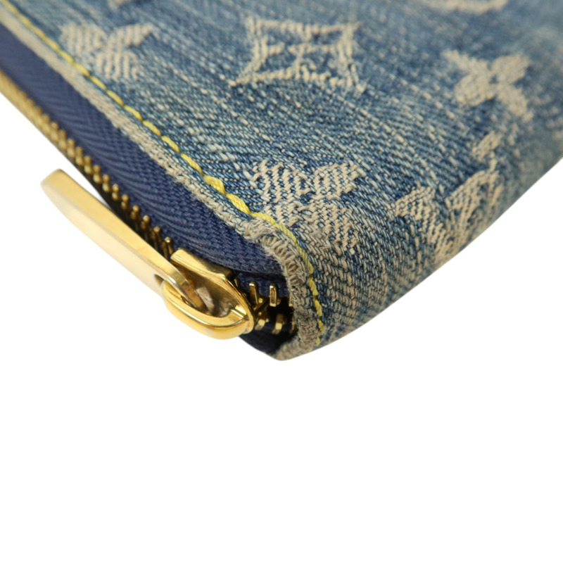 LOUIS VUITTON Monogram Denim Zippy Wallet金扣長錢包-9