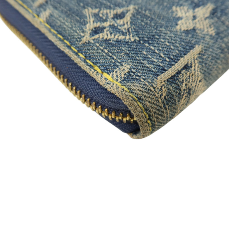 LOUIS VUITTON Monogram Denim Zippy Wallet金扣長錢包-11