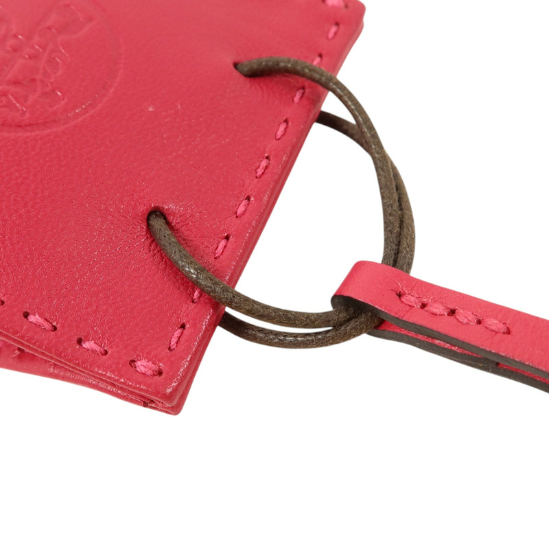 HERMES Milo皮革Sac Orange Bag Charm掛飾Rose Mexico-4