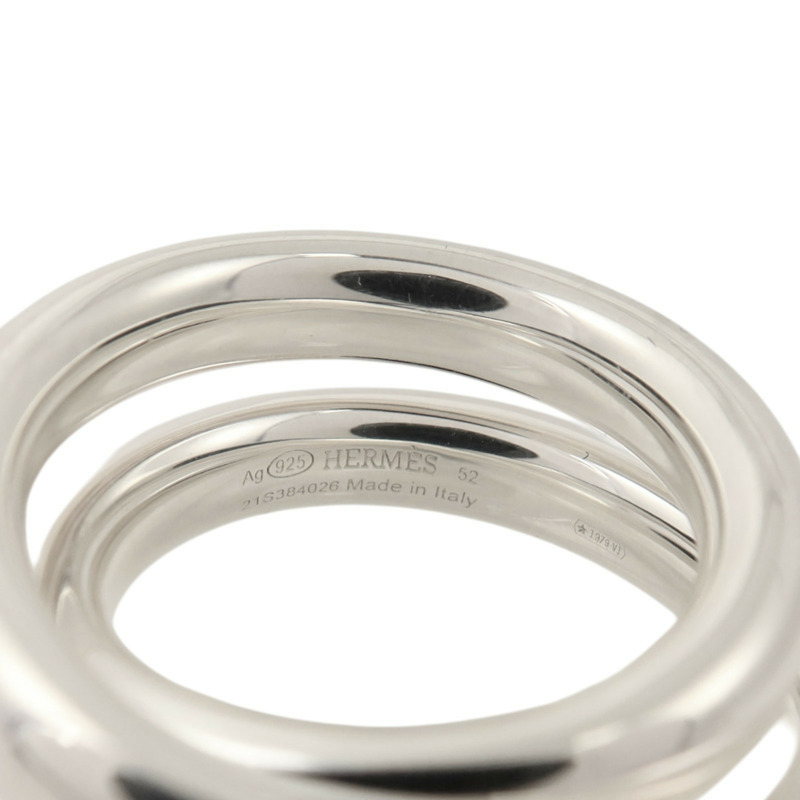 HERMES 925純銀Vertige Ring戒指Hermes#52/US#5.5-4