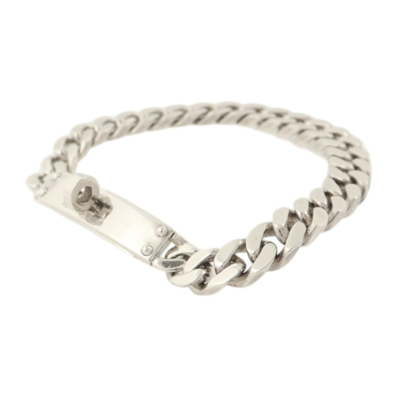 HERMES 925純銀Kelly Gourmette Bracelet SH銀扣手鏈-1