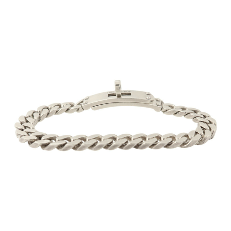 HERMES 925純銀Kelly Gourmette Bracelet SH銀扣手鏈-2