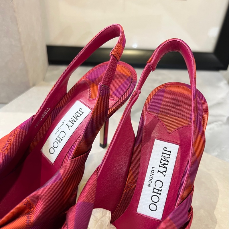 周仰傑Jimmy Choo 綢緞紐結蝴蝶結🎀尖頭高跟涼鞋 37.5碼-6