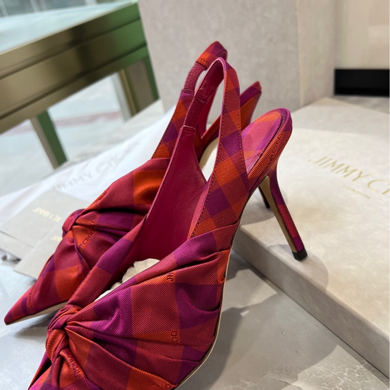 周仰傑Jimmy Choo 綢緞紐結蝴蝶結🎀尖頭高跟涼鞋 37.5碼-7
