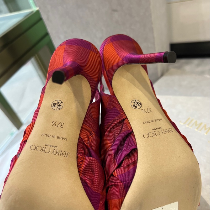 周仰傑Jimmy Choo 綢緞紐結蝴蝶結🎀尖頭高跟涼鞋 37.5碼-8