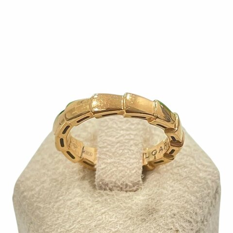 BVLGARI 寶格麗 SERPENTI VIPER 單圈蛇戒 K18PG #50
