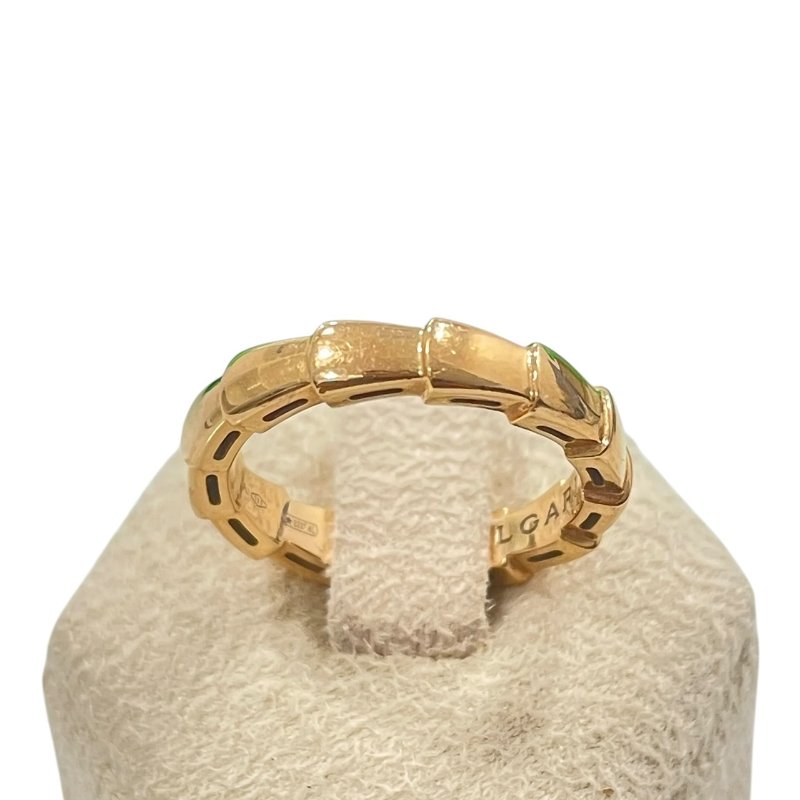 BVLGARI 寶格麗 SERPENTI VIPER 單圈蛇戒 K18PG #50-0