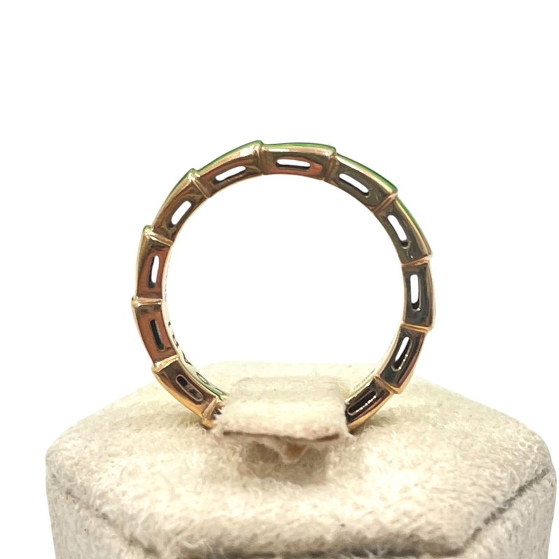 BVLGARI 寶格麗 SERPENTI VIPER 單圈蛇戒 K18PG #50-4