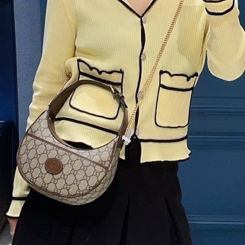 🌋GUCCI古馳月亮包手提單肩斜挎包老花半月Ophidia 🌋-1