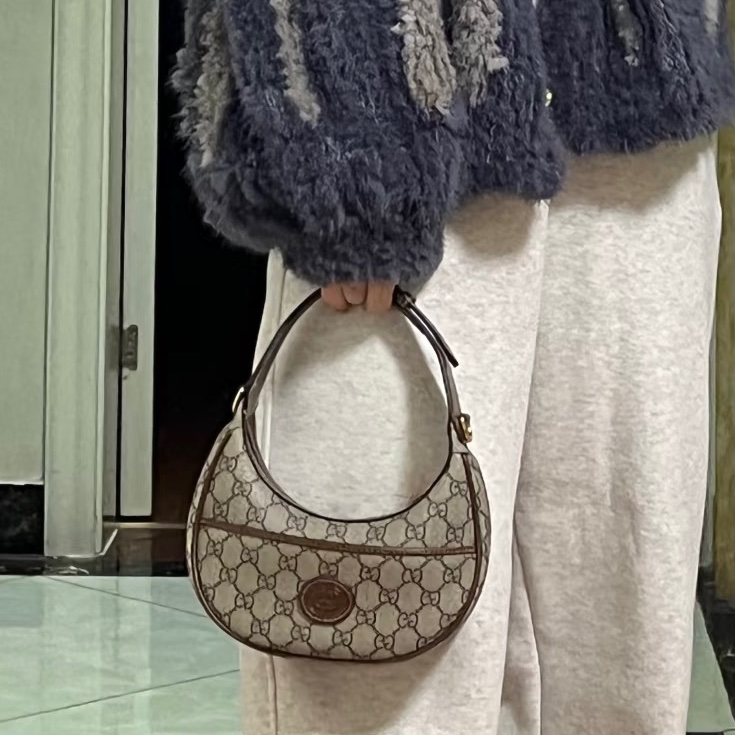 🌋GUCCI古馳月亮包手提單肩斜挎包老花半月Ophidia 🌋-5